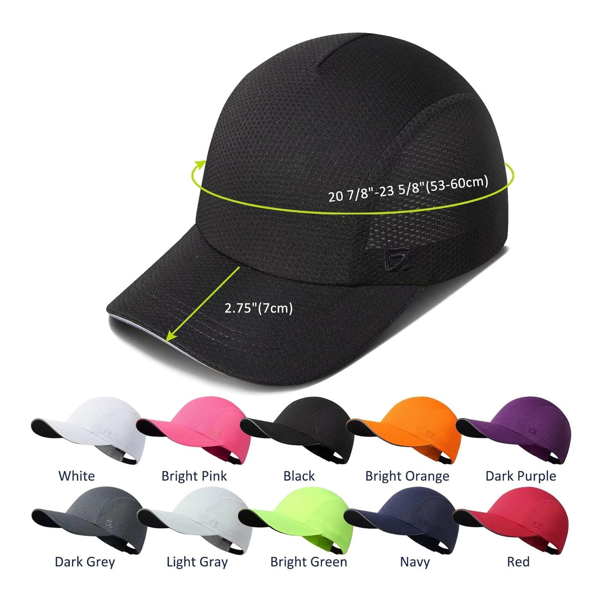 GADIEMKENSD Gorra para correr de mujer, gorra de rendimiento con malla - foto 6