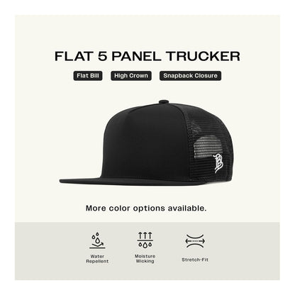 Branded Bills Gorro de camionero de 5 paneles Bare Flat para hombre - foto 6