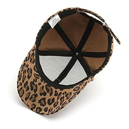 BSLVWG Gorra de béisbol con patrón de leopardo para mujer, ajustable - foto 2