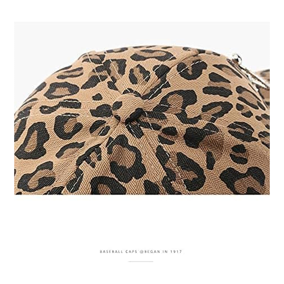 BSLVWG Gorra de béisbol con patrón de leopardo para mujer, ajustable - foto 4
