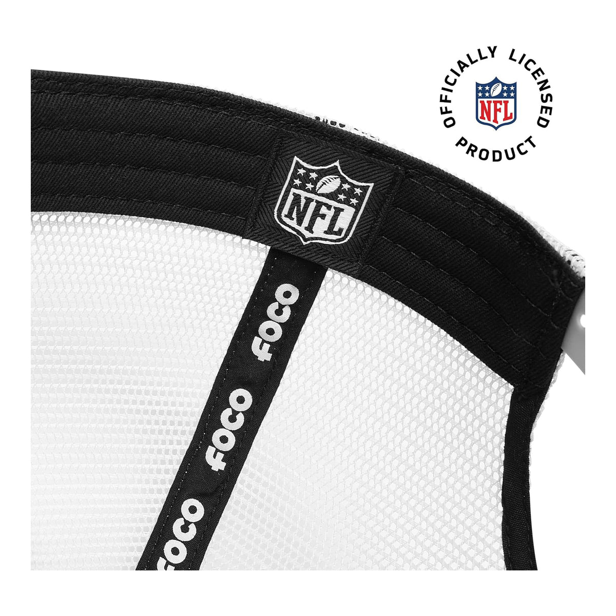 FOCO Gorra de camionero de malla con logotipo de equipo de la NFL para hombre - foto 5