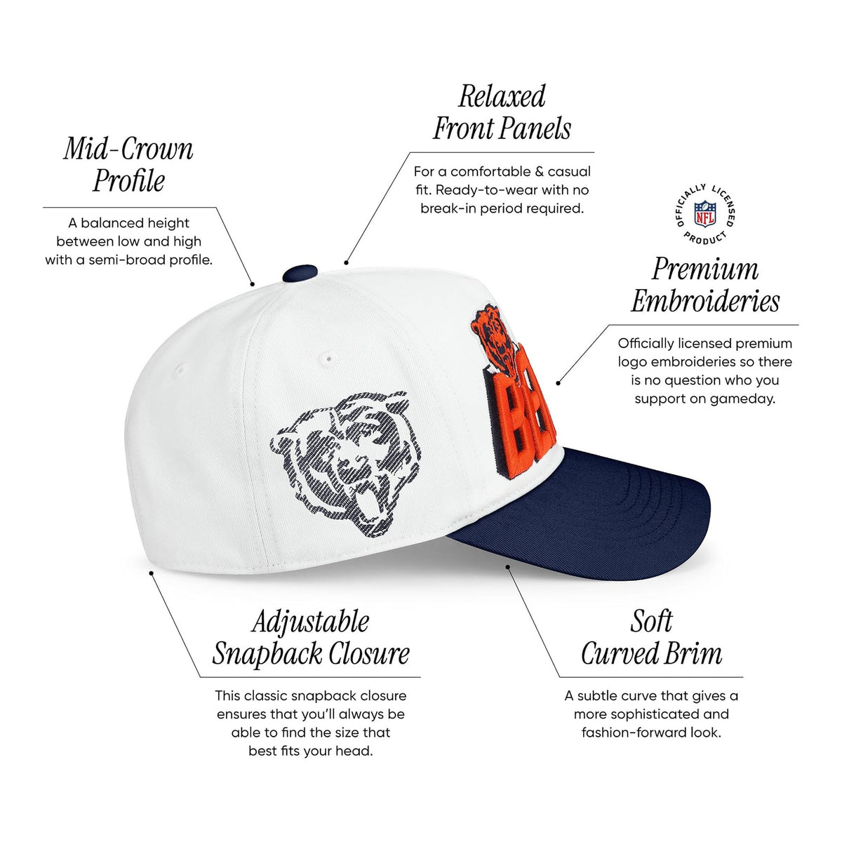 FOCO NFL - Gorra de jugador de línea con logotipo del equipo de la NFL - foto 3