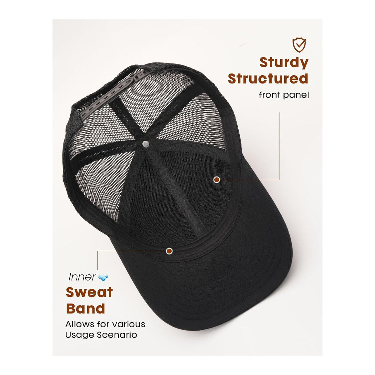 FURTALK Gorra de béisbol de malla estructurada para hombre, ajustable - foto 4