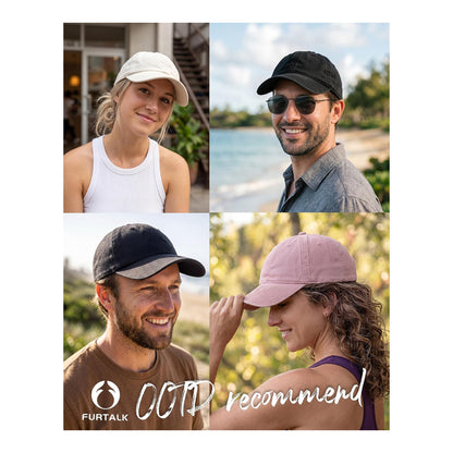 FURTALK Gorra de béisbol unisex de algodón lavado sin estructura, ajustable - foto 5