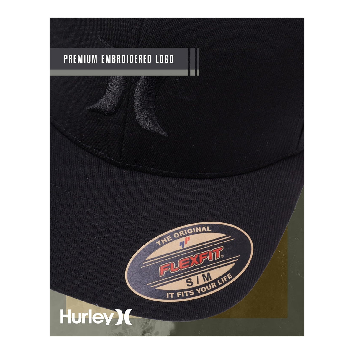 Hurley Gorra de béisbol ajustada con textura para hombre, absorbe la - foto 6