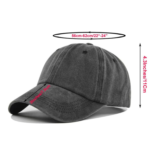 Paquete de 6 gorras de béisbol unisex de algodón lavado vintage, suave - foto 2