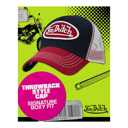 Von Dutch Gorra Trucker Unisex, Colorblock, Visera Curvada, Snapback - foto 3